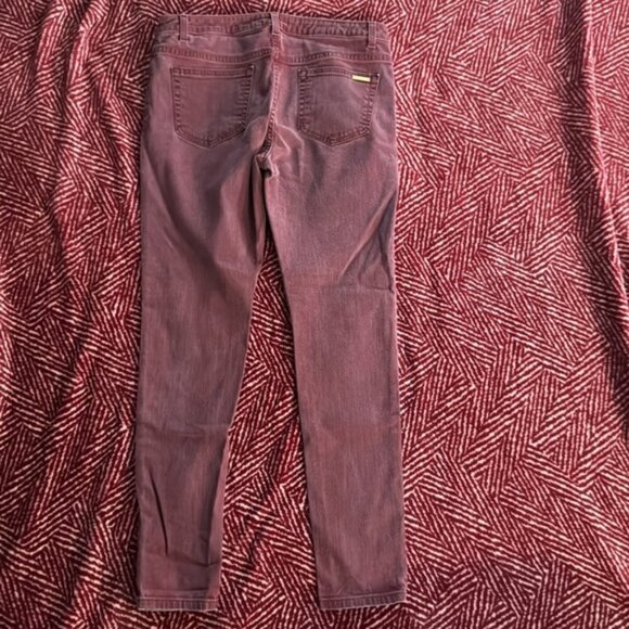 Michael Kors 10 Maroon Izzy Skinny Jeans - Picture 6 of 9